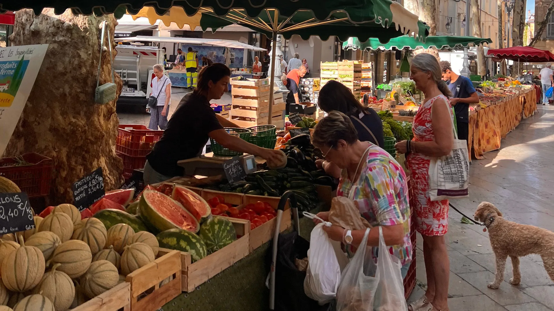 Villa La Source marches Aix-en-Provence fruits legumes melons pasteques ete Provence